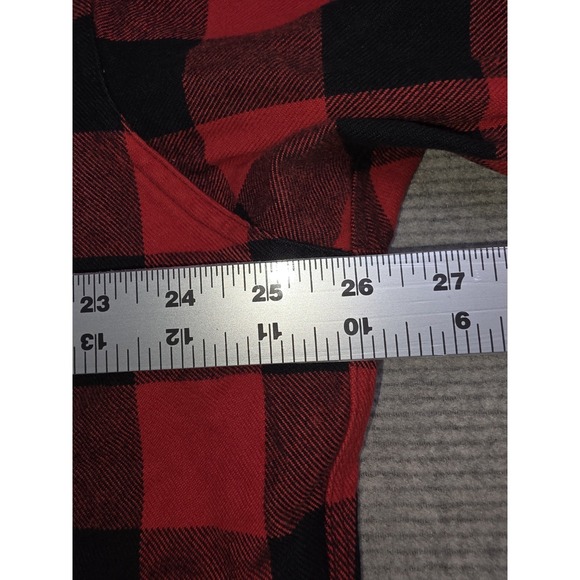 Vintage Polo Ralph Lauren Flannel Shirt Men's Large Buffalo Red Plaid Button Up - Picture 10 of 13
